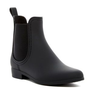 Jeffrey Campbell Forecast Chelsea Rain Boots Black